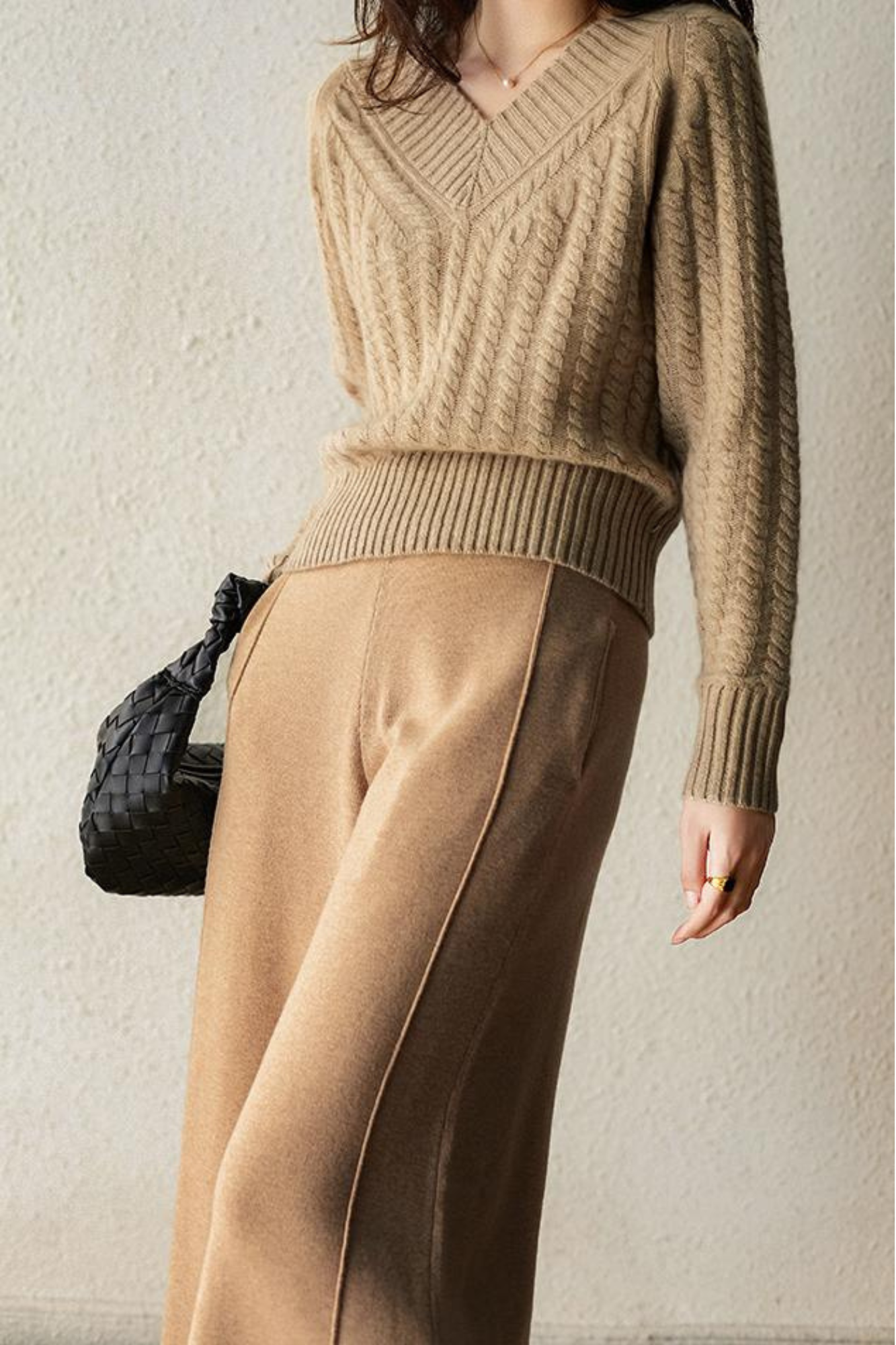 Knit Sweater with V-Neck for Women Romy