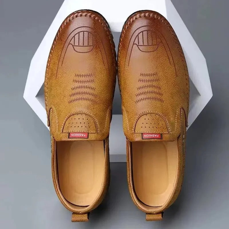 Leather Slip-On Loafers for Men | Lorvix