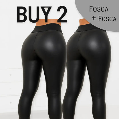 CurveLux Legging in Velvety Leather