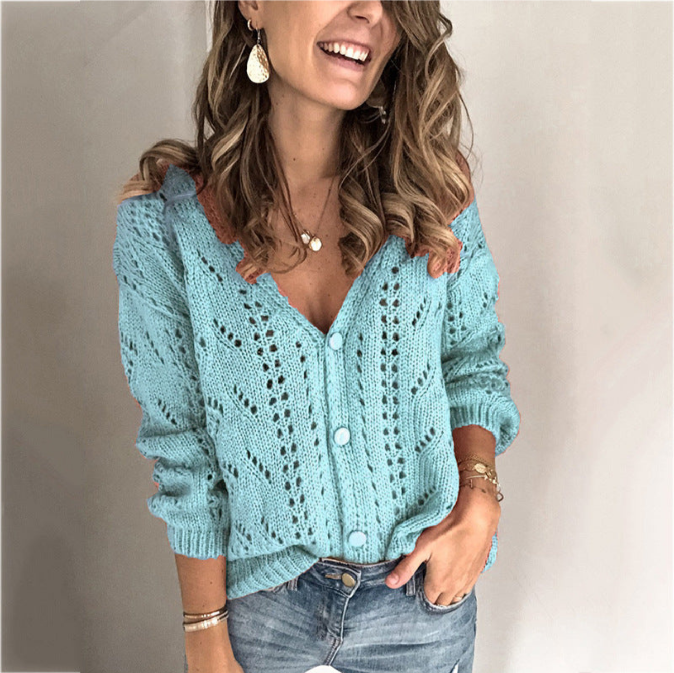 Sweater | V-Neck Pullover for Women Leona