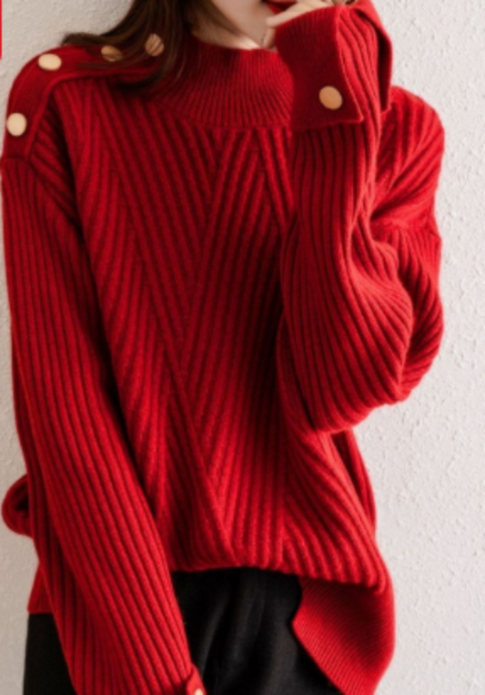 Cleo Sweater | High Neck Pullover for Women